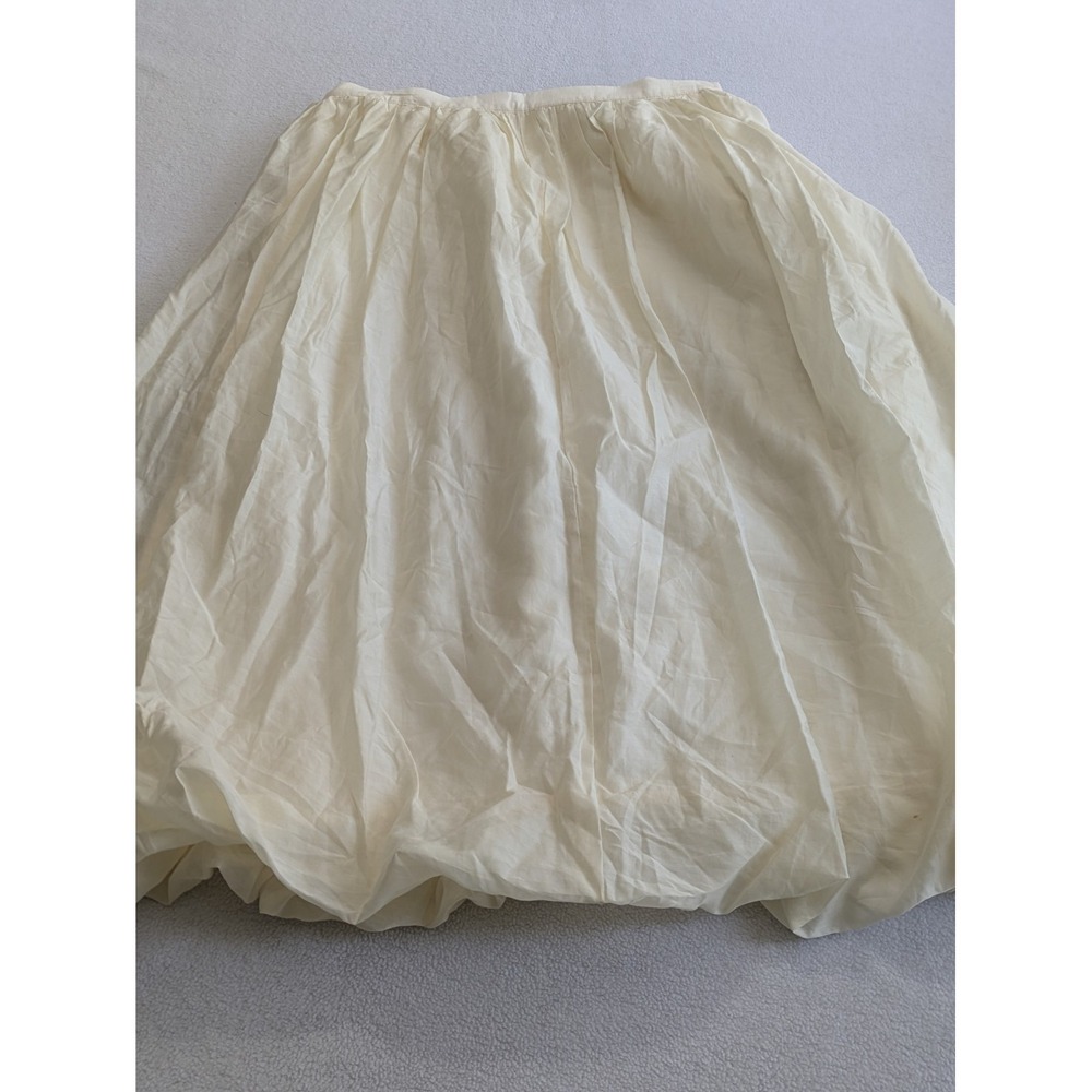 H&M Bubble Hem Skirt Cream Sz 10 Cream Midi Formal Baby Wedding Shower Coquette